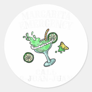 Adesivo Redondo Margarita Emergency Shirt Mexicano Fiesta Engraçad