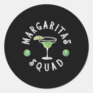 Adesivo Redondo Margarita Esquadrão Engraçado Cinco de Mayo Limão