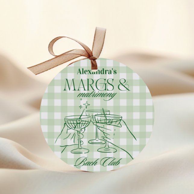 Adesivo Redondo Margs E Matrimony Bachelorette (Criador carregado)