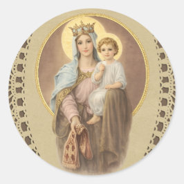 Adesivo Redondo Maria Santíssima Mãe dos Padres Jesus Eucaristia