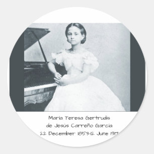 Adesivo Redondo María Teresa Gertrudis de Jesús Carreño García