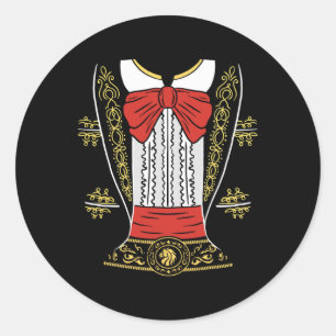 Adesivo Redondo Mariachi Charro Costume Mexicano Para Cinco De May