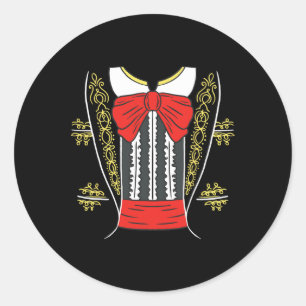 Adesivo Redondo Mariachi Charro Costume Mexicano Para Cinco De May