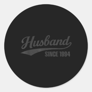 Adesivo Redondo Marido Angustiado Retro Desde 1994 32º Casamento
