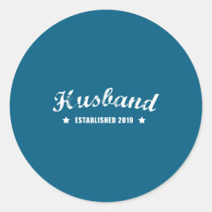 Adesivo Redondo Marido Est 2019 Casamento Vintage