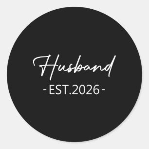 Adesivo Redondo Marido Est 2026 Casado Lua de Mel Marido Casamento