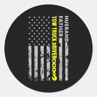 Adesivo Redondo Marido Padre Tow Motorck Bandeira Americana