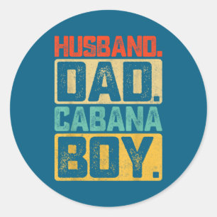 Adesivo Redondo Marido Pai Cabana Dia dos Pais