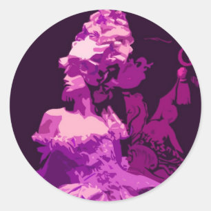 Adesivo Redondo Marie Antionette - roxo