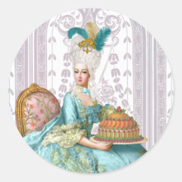 Adesivo Redondo Marie Antoinette em Aqua