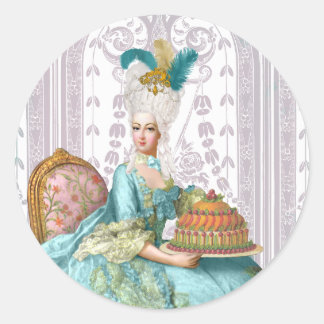 Adesivo Redondo Marie Antoinette em Aqua