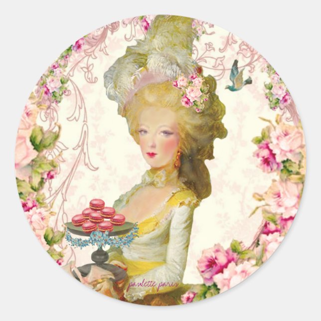 Adesivo Redondo Marie Antoinette Springtime Macarons Seals (Frente)