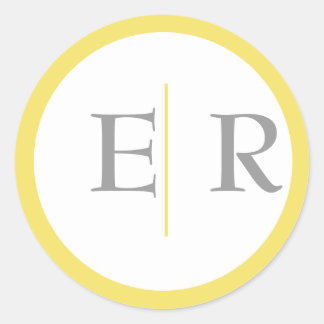 Adesivo Redondo Marigold Monogramas Stickers