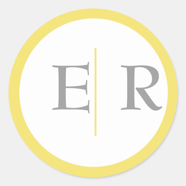Adesivo Redondo Marigold Monogramas Stickers (Frente)