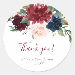 Adesivo Redondo Marinho azul-borrifado-rosa-azul-esbranquiçado ele