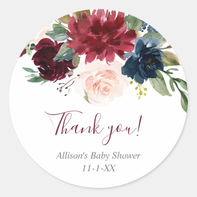 Adesivo Redondo Marinho azul-borrifado-rosa-azul-esbranquiçado ele (Frente)