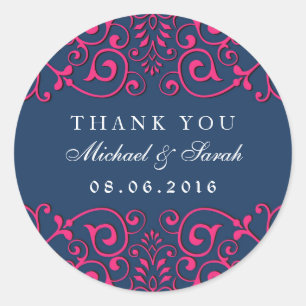 Adesivo Redondo Marinho Azul Clássico Vititoriano