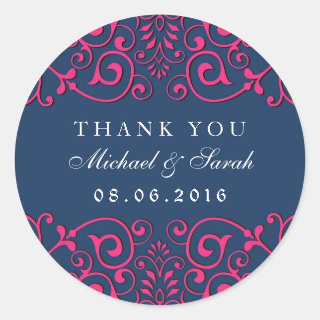 Adesivo Redondo Marinho Azul Clássico Vititoriano (Frente)