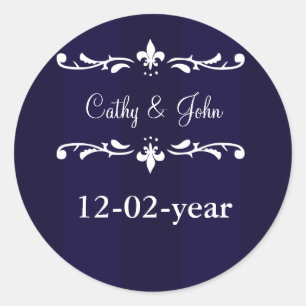 Adesivo Redondo marinho azul de pulso de envelope