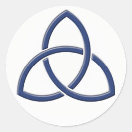 Adesivo Redondo Marinho Blue and White Love Knot Wedker