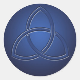 Adesivo Redondo Marinho Blue Celtic Love Knot Wedker