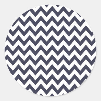 Adesivo Redondo Marinho Blue Chevron Stickers
