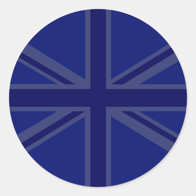 Adesivo Redondo Marinho Blue Union Jack Decor (Frente)