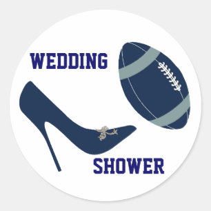 Adesivo Redondo Marinho Blue & White Futebol Themed Envelope Seal