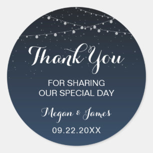 Adesivo Redondo Marinho Celestial Blue Starry Night Wedor