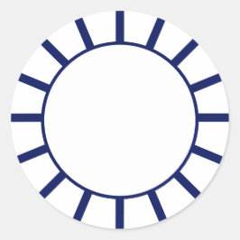 Adesivo Redondo Marinho Chic Stripe