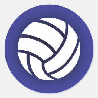 Adesivo Redondo Marinho de vôlei azul