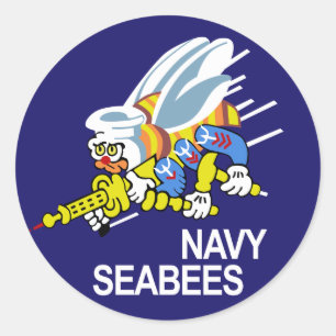Adesivo Redondo MARINHO dos Seabees