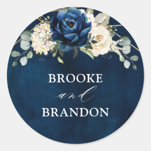 Adesivo Redondo Marinho Dourado Champanhe Branco Casamento Geométr