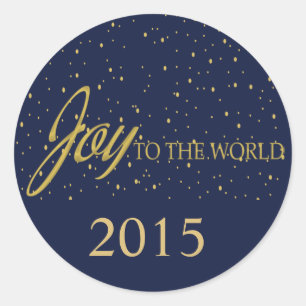 Adesivo Redondo Marinho e Joy Holiday Sticker Dourado
