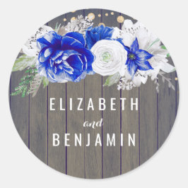 Adesivo Redondo Marinho Floral Russo