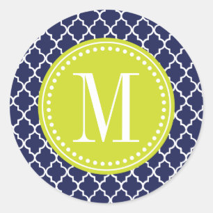 Adesivo Redondo Marinho Marrocos - Trava de Azulejos Personalizada