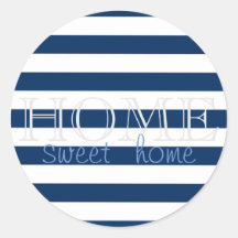 Marinho Moderno Blue Stripes, Home Sweet Home