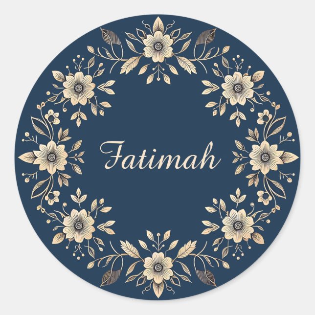 Adesivo Redondo Marinho oral tradicional azul (Frente)