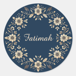 Adesivo Redondo Marinho oral tradicional azul