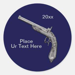 Adesivo Redondo Marinho Personalizado de Apresentação de Armas de