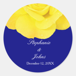 Adesivo Redondo Marinho Rosa Amarelo Azul Casamento Floral Legal Ú