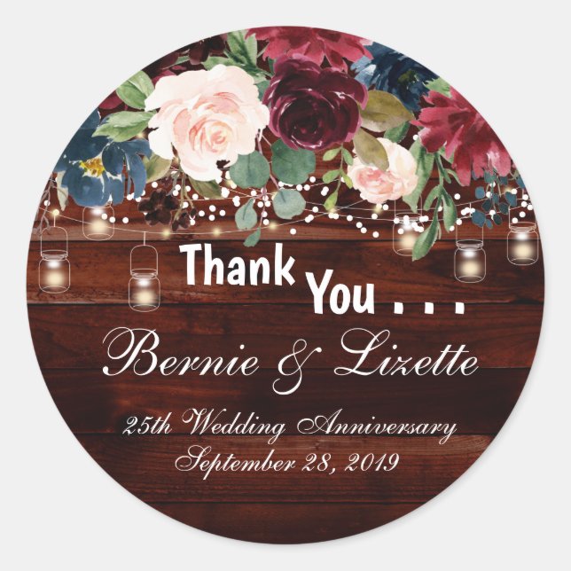 Adesivo Redondo Marinho Russo Burgundy Madeira escura (Frente)