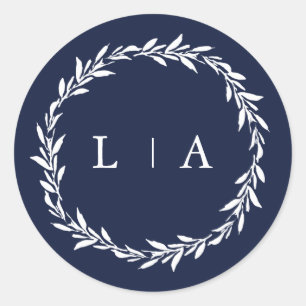 Adesivo Redondo Marinho Russo Simples Verde Moderno Azul