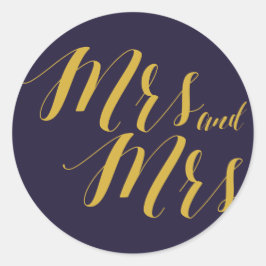 Adesivo Redondo Marinho Rustic Chic Lesbian Sticker Round