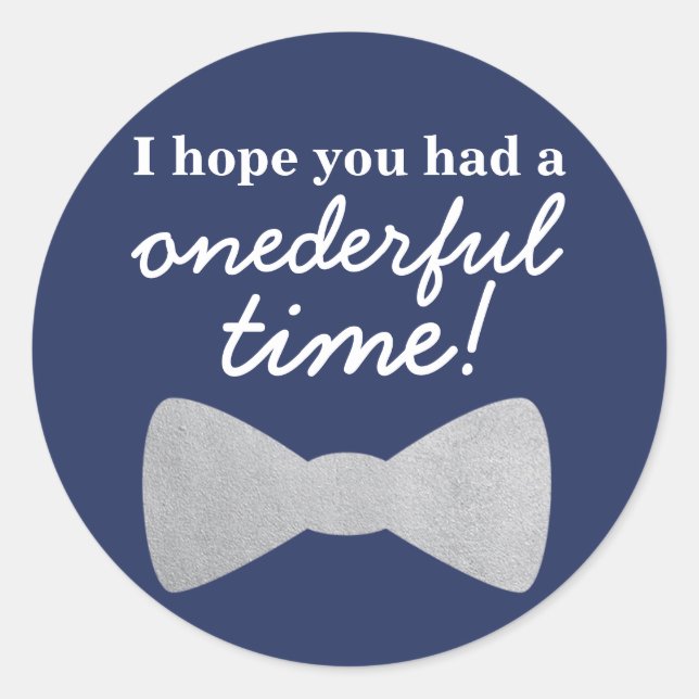 Adesivo Redondo Marinho, Silver e Blue Onemagia Stickers (Frente)