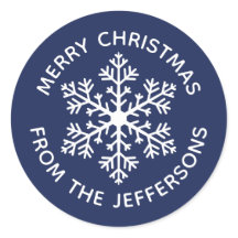 Marinho Snowflake Vinhetas de Natal