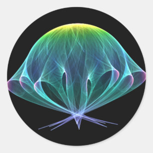 Adesivo Redondo Marisco Fractal