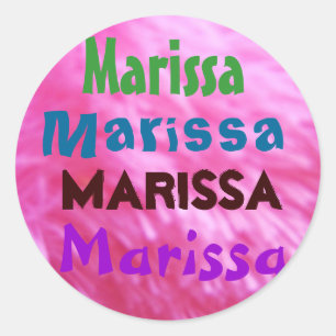 Adesivo Redondo Marissa name sticker