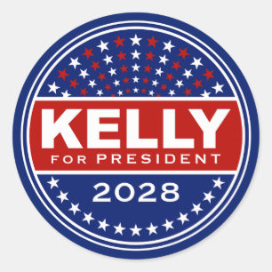 Adesivo Redondo Mark Kelly para Presidente 2028