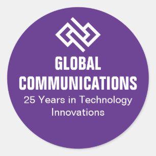 Adesivo Redondo Marketing Comercial de Computador Roxo Personaliza